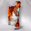 Cute Basset Hound Print Hooded Blanket