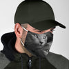 Russian Blue Cat Print Face Mask