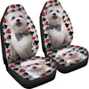 Maltese Dog Print Car Seat Covers