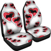 Norfolk Terrier Dog In Heart Print Car Seat Covers