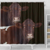 Cute Pinzgauer cattle (Cow) Print Shower Curtain