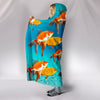 GoldFish Print Hooded Blanket