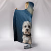 Dandie Dinmont Terrier Print Hooded Blanket