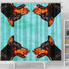 Doberman Pinscher Dog Vector Art Print Shower Curtains