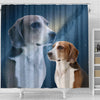 English Foxhound Print Shower Curtains