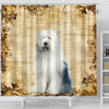 Cute Old English Sheepdog Print Shower Curtains