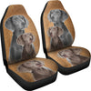 Cute Weimaraner Dog Print Car Seat Covers