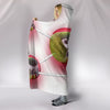 Red Shouldered Macaw Parrot Print Hooded Blanket