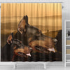 Dobermann Print Shower Curtains