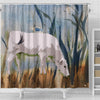 Chianina Cattle (Cow) Print Shower Curtain