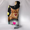 Somali cat Print Hooded Blanket