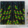 Caique Parrot Print Shower Curtains