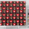 Tibetan Spaniel Patterns Print Shower Curtain