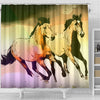 Mountain Pleasure Horse Print Shower Curtain