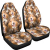 Shetland Sheepdog In Lots Print Car Seat Covers