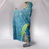 Ring Necked Parakeet Print Hooded Blanket