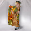 Cute Abyssinian Cat Print Hooded Blanket