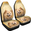 Cute Pomeranian Dog Print Car Seat Covers