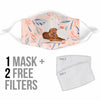 Dogue de Bordeaux Floral Print Face Mask