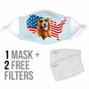 Golden Retriever US Print Face Mask