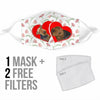 Airedale Terrier floral Print Face Mask