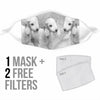 Cute Bedlington Terrier Print Face Mask