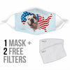 Cute Bulldog US Print Face Mask