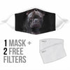 French Bulldog On Black Print Face Mask