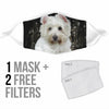 Lovely West Highland White Terrier Print Face Mask