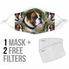 Cute Boxer Dog Print Face Mask