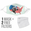 Cute Weimaraner Dog Print Face Mask