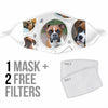 Boxer Dog Print Face Mask
