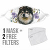 Finnish Lapphund Floral Print Face Mask