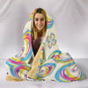 Floral color Print Hooded Blanket