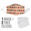 Hampshire Pig Patterns Print Face Mask