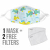 Multiple Colors Fish Print Face Mask