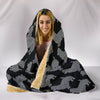 Australian Terrier Dog Black Pattern Print Hooded Blanket