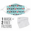 Miniature Schnauzer Love Patterns Print Face Mask