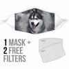 Cute Alaskan Malamute Print Face Mask