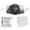 Cute Flat Coated Retriever Print Face Mask