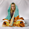 Papillon Dog Art Print Hooded Blanket