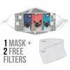 Three Siamese Cat Print Face Mask