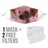 Chinese Crested Dog On Pink Print Face Mask