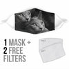 Russian Blue Cat Print Face Mask