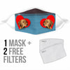 Vizsla Dog Love Print Face Mask