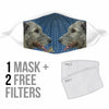 Cute Irish Wolfhound Print Face Mask