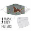 Irish Setter Paws Print Face Mask