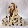 Miniature Schnauzer Pattern Print Hooded Blanket