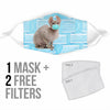 Cute Peterbald Cat Print Face Mask