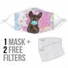 Cute Lykoi Cat Print Face Mask